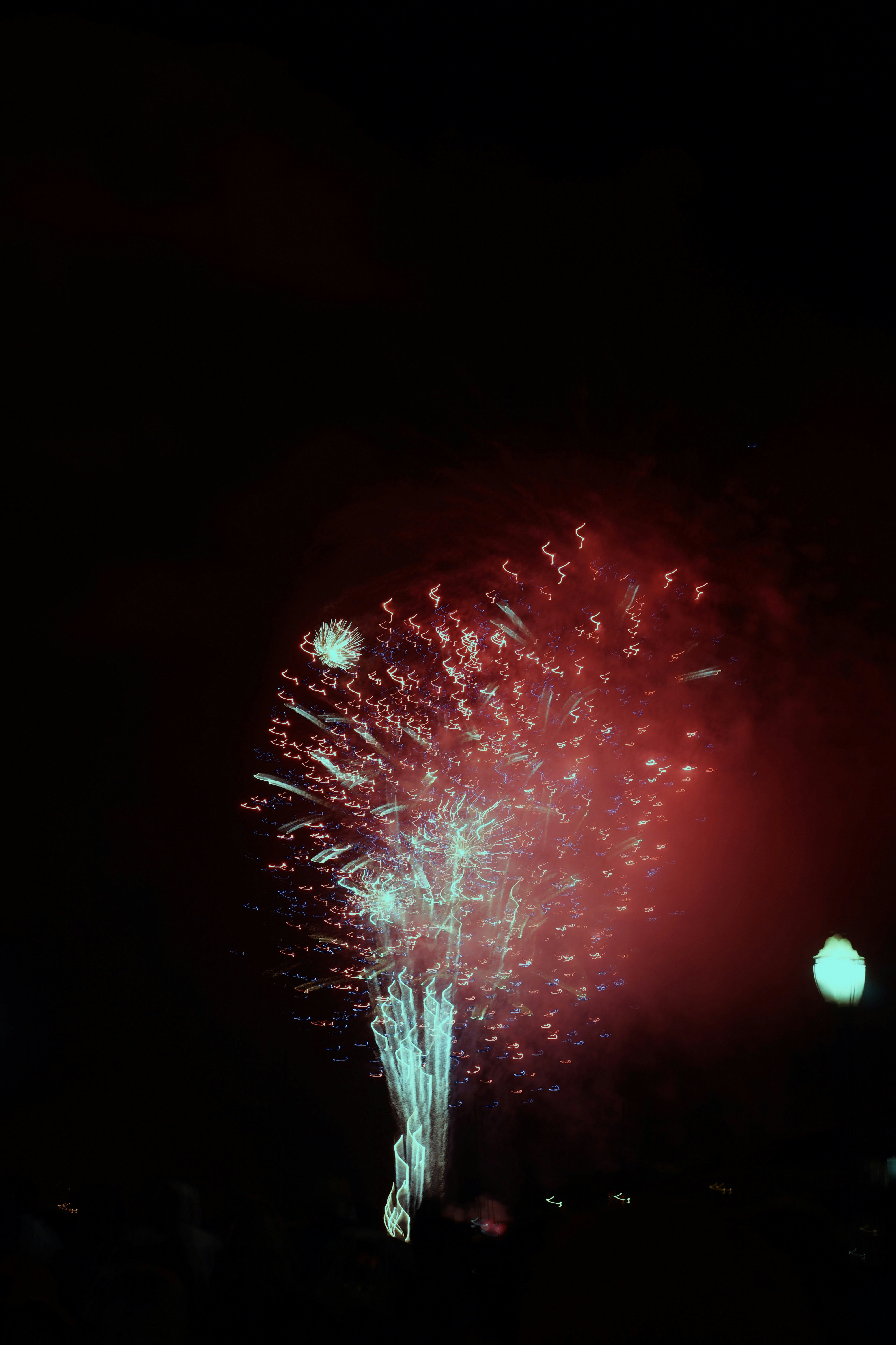 long exposure photography of fireworks